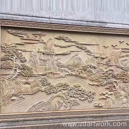 Mural Landscape Marble Stone Carving